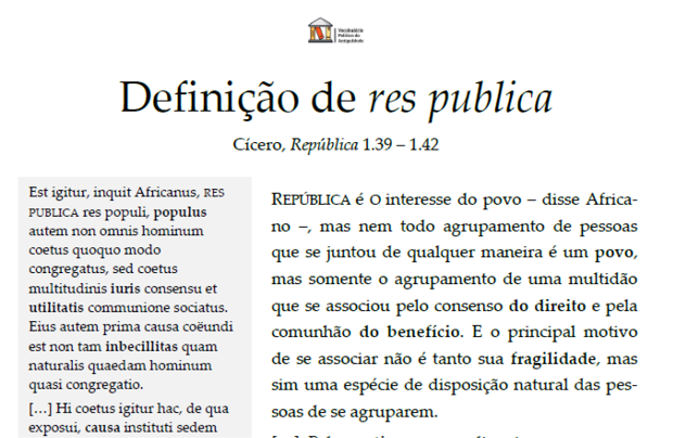Excerto do capítulo sobre Cícero