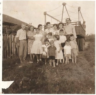 Reunião de família durante o Natal, em 1957.14